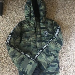 Abercrombie kids camo puffy coat